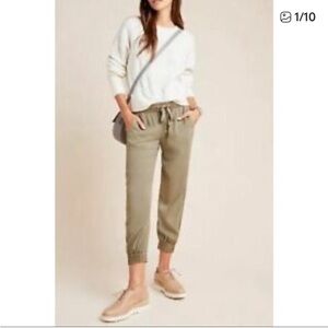 Anthropologie Cloth & Stone Tencel Khaki Joggers XS